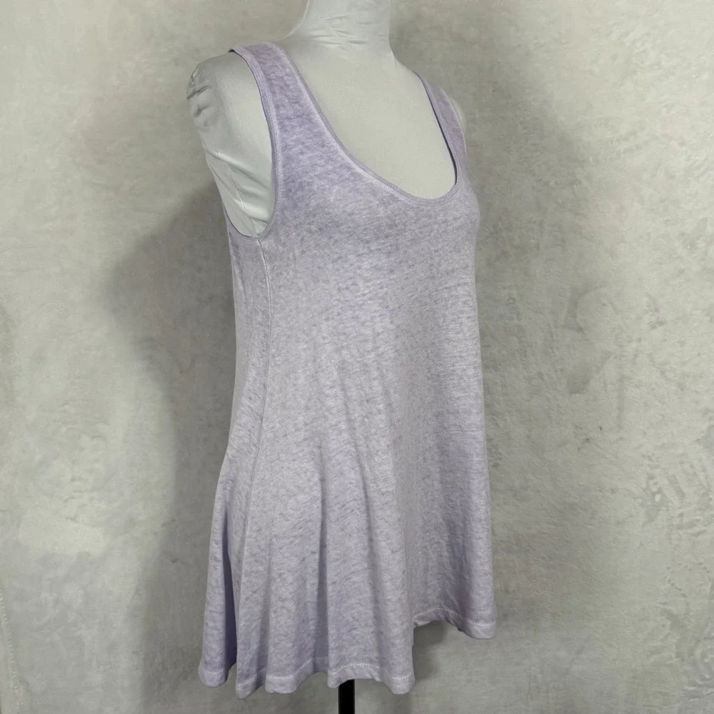 NEW Anthropologie Akemi + Kin Linen Slub Swing Tank Top Size S‎ Lavender Purple